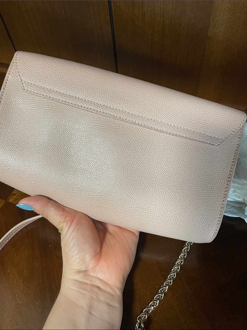Furla Blush Pink Leather Crossbody with Gold Hardware - Picture 6 of 10